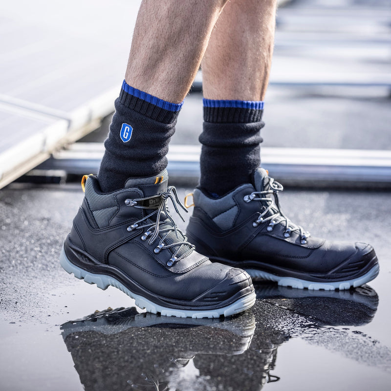 3 Pack Mens Ultra Durable Work Socks: Heavy Duty for Steel Toe Boots