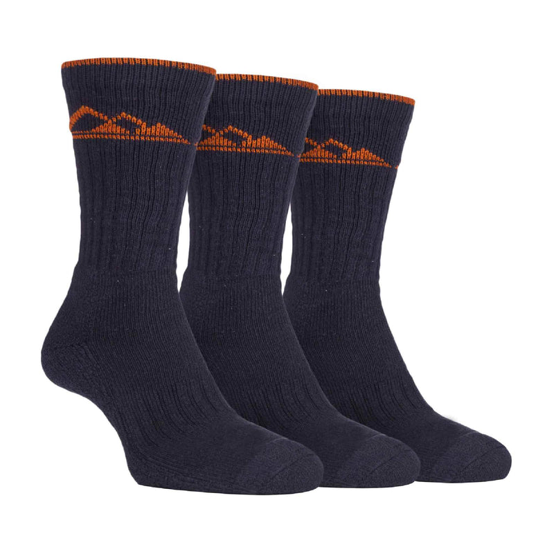 3 Pack Mens Heavy Cushioned Outdoor Cotton Hiking Boot Socks