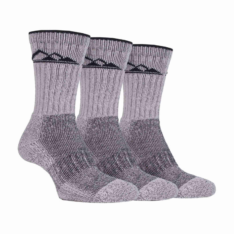 3 Pack Mens Heavy Cushioned Outdoor Cotton Hiking Socks