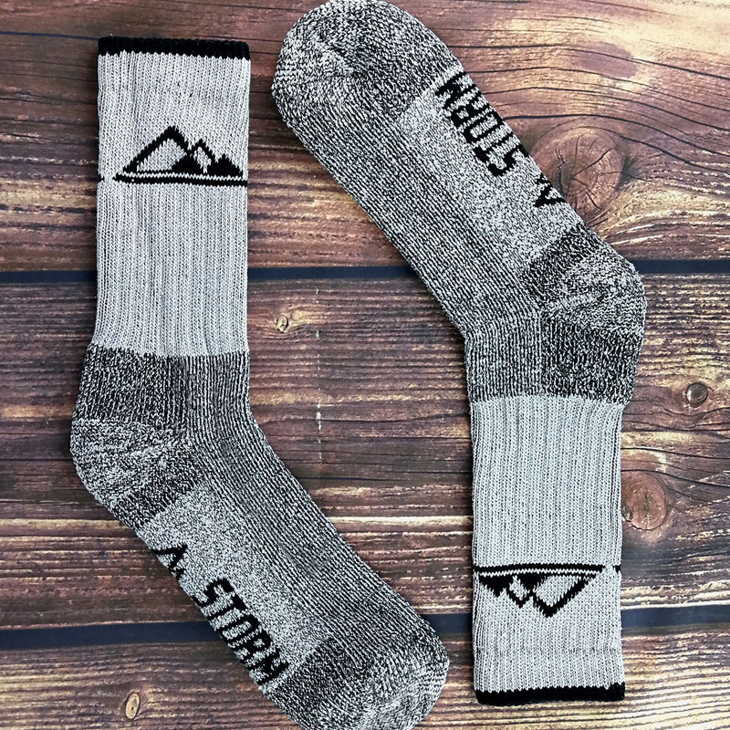 3 Pack Mens Heavy Cushioned Outdoor Cotton Hiking Socks