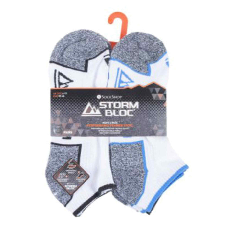 6 Pack Mens Cushioned Sole Running Low Cut Trainer Socks
