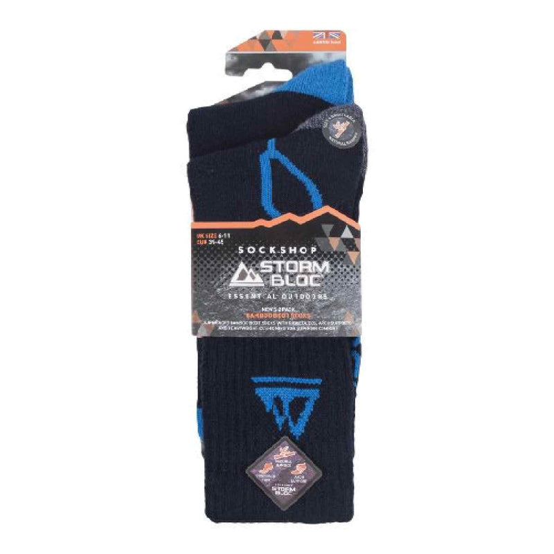 2 Pack Mens Super Soft Bamboo Trekking Hiking Socks for Boots