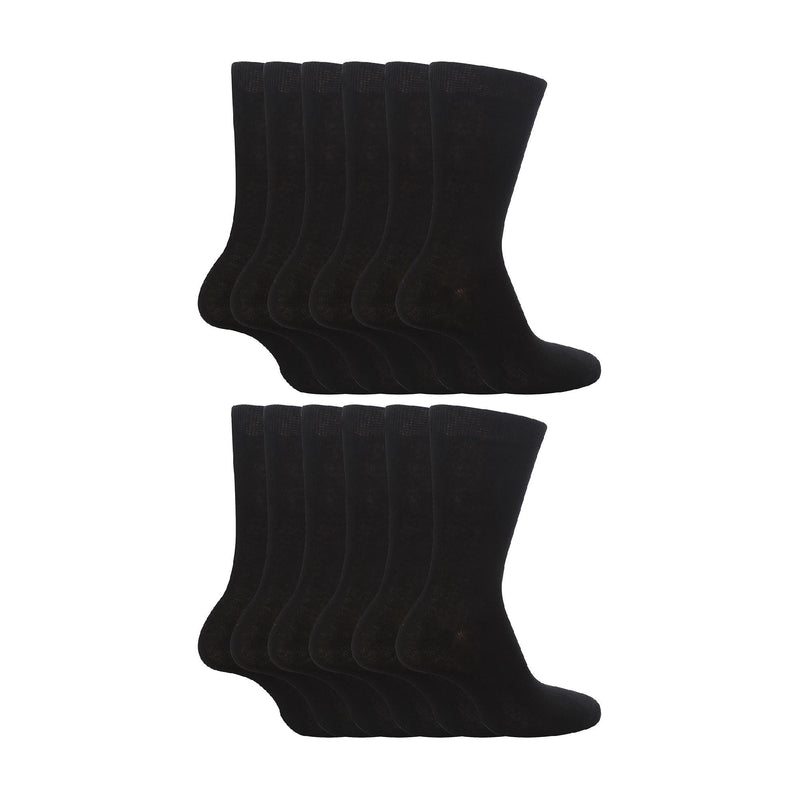 12 Pair Plain Kids School Soft Breathable Cotton Rich Socks