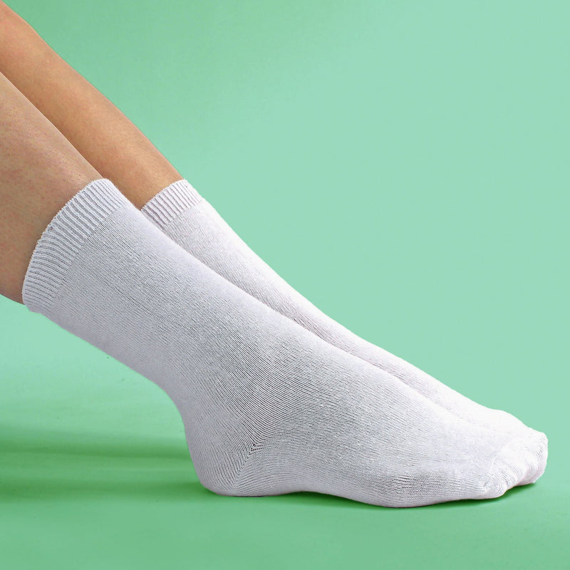 6 Pack Girls & Boys Plain Soft Breathable Cotton School Socks (3 Sizes)