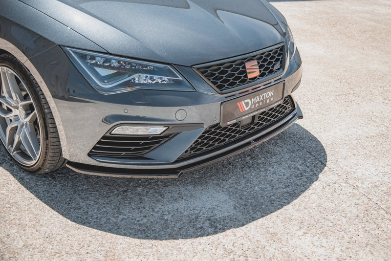 Maxton Design - FRONT SPLITTER V4 SEAT LEON CUPRA/ FR MK3 FACELIFT (2017-2020)