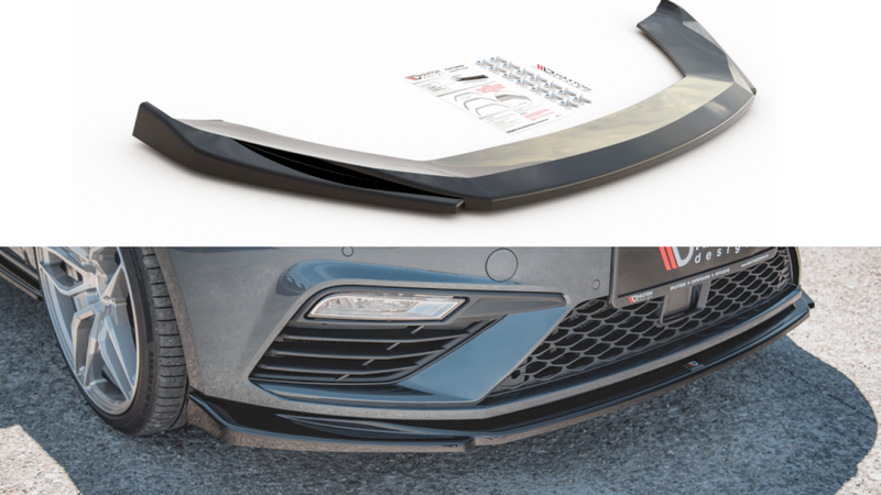 Maxton Design - FRONT SPLITTER V5 SEAT LEON CUPRA/ FR MK3 FACELIFT (2017-2019)