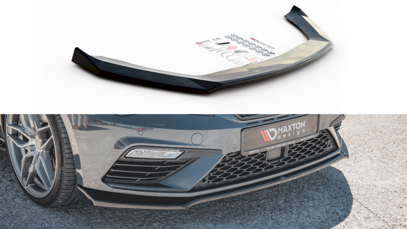 Maxton Design - FRONT SPLITTER V7 SEAT LEON CUPRA/ FR MK3 FACELIFT (2017-2019)