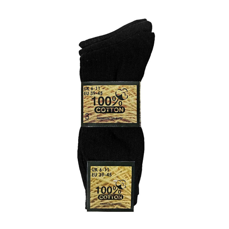 Mens Thin Soft Cotton Plain Coloured Socks (Multipack Options)