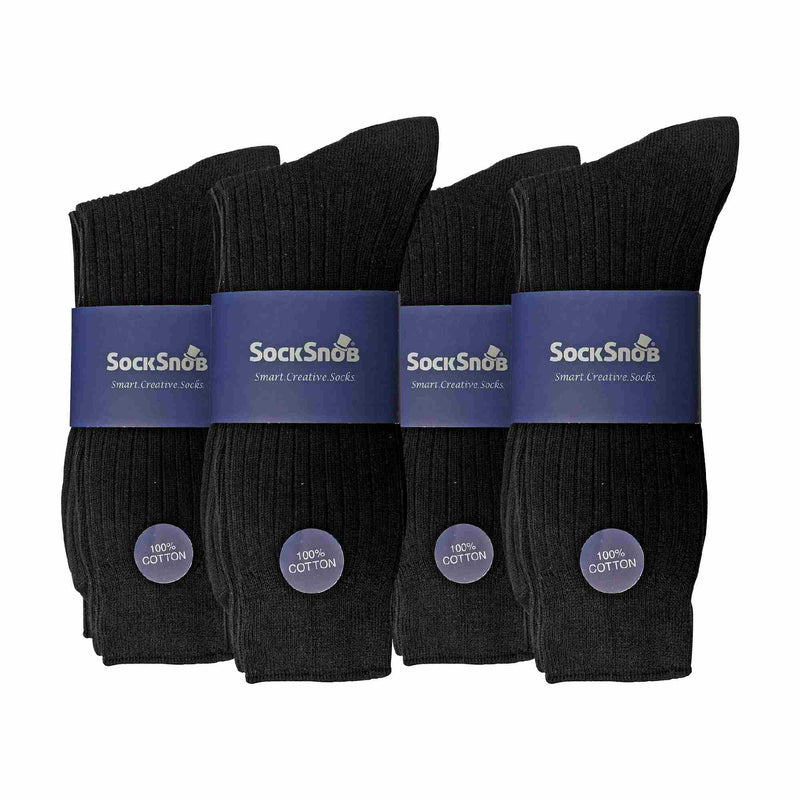 Mens Thin Soft Cotton Plain Coloured Socks (Multipack Options)