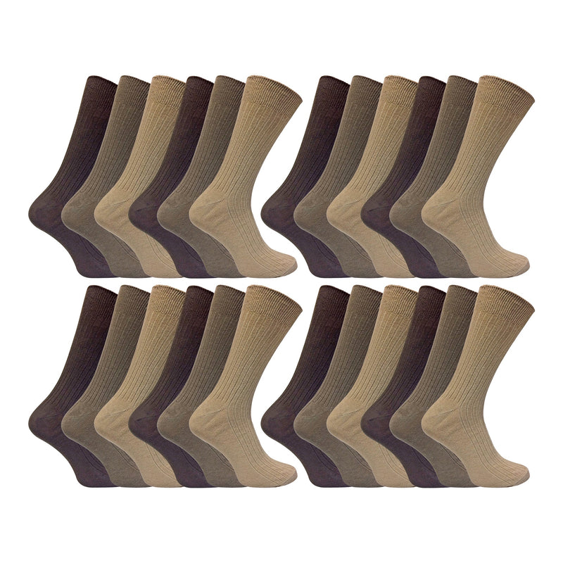 Mens Thin Soft Cotton Plain Coloured Socks (Multipack Options)