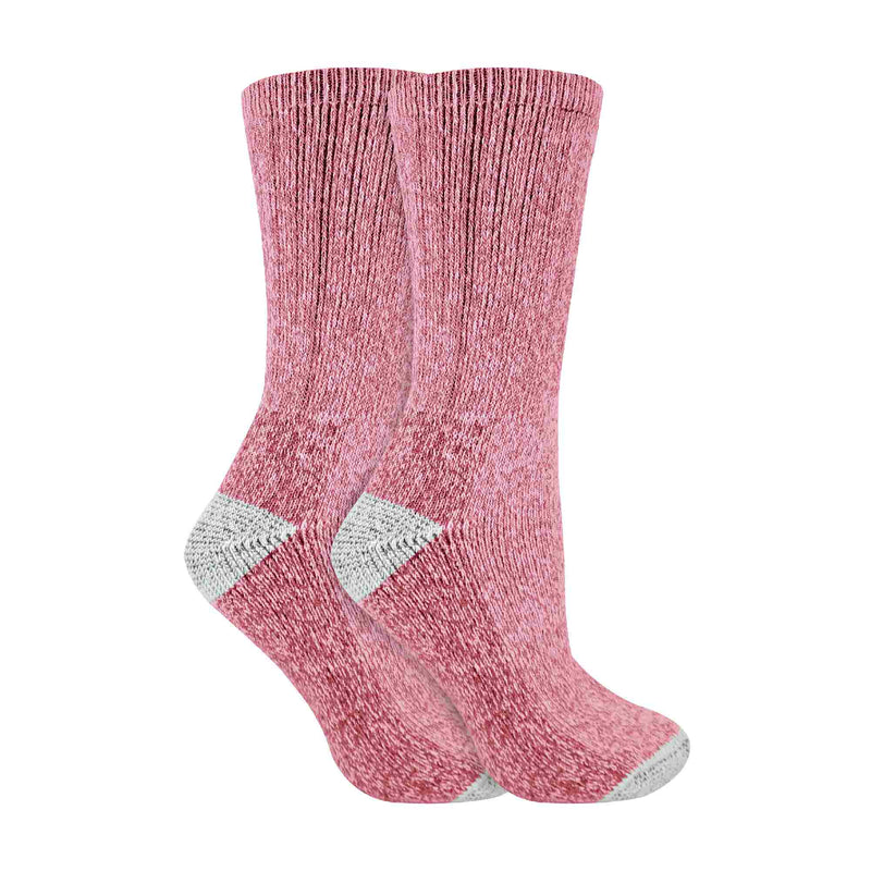 2 Pack Ladies Cushioned Heel & Toe Thermal Wool Hiking Socks