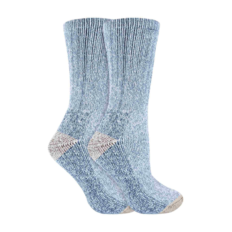 2 Pack Ladies Cushioned Heel & Toe Thermal Wool Hiking Socks