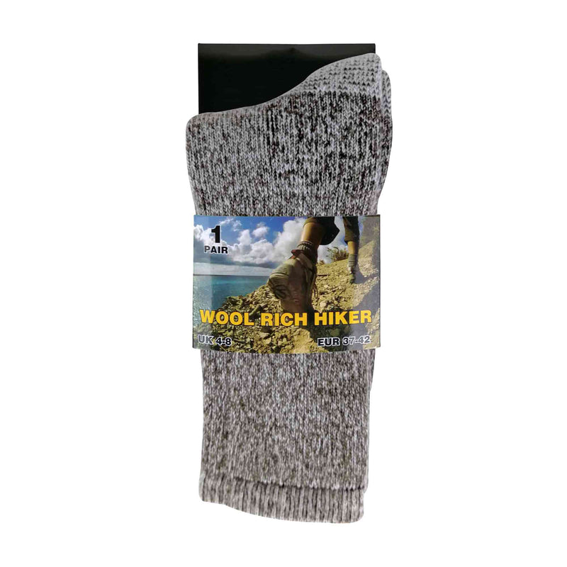 2 Pack Ladies Cushioned Heel & Toe Thermal Wool Hiking Socks