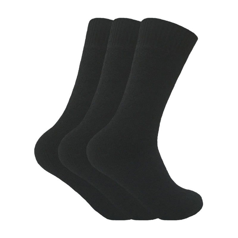 3 Pack Mens Padded Sole Winter Warm Thermal Wool Walking Boot Socks