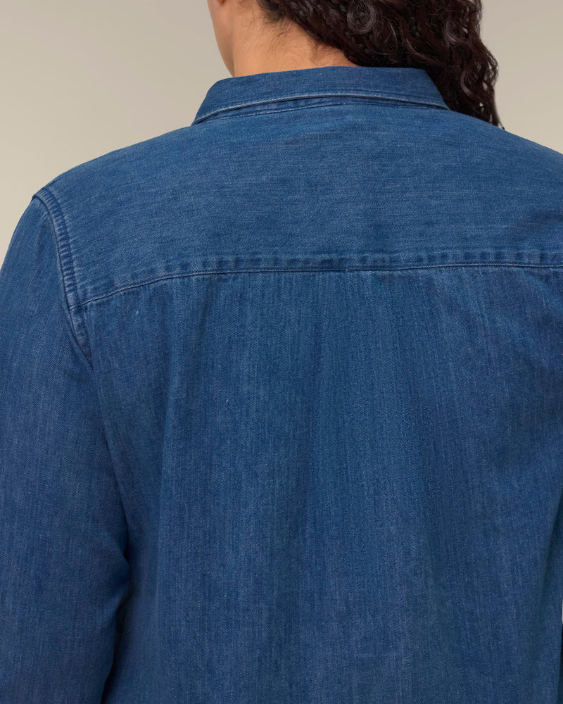 Organic Cotton Long Sleeve Denim Shirt: Womens