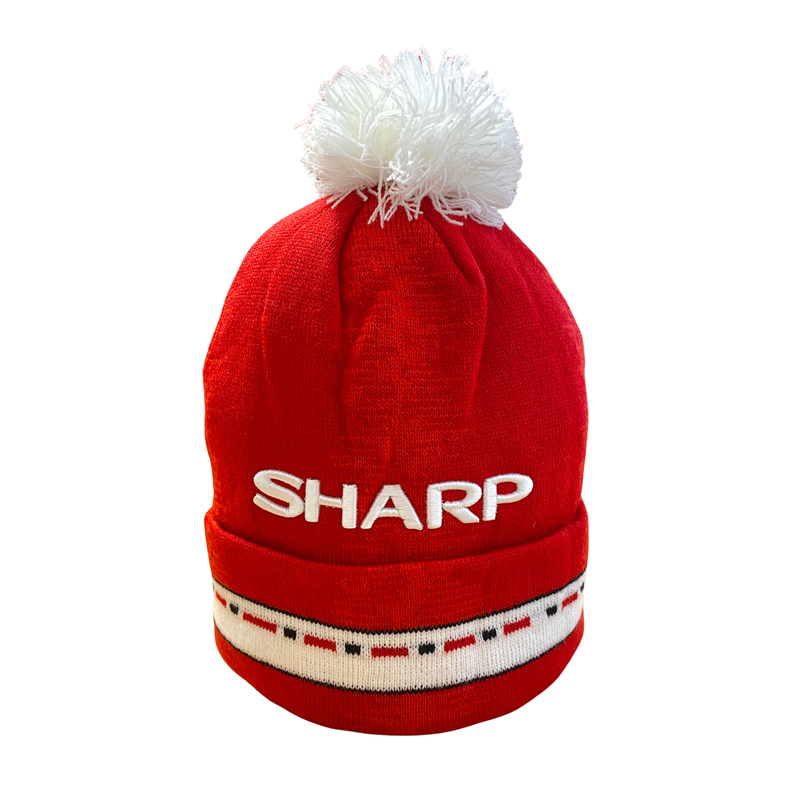 1990 SHARP Red Home Bobble Hat