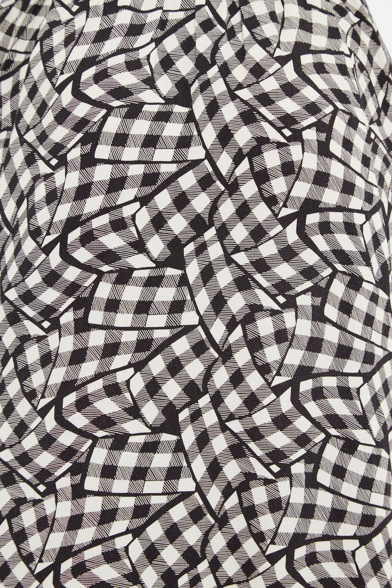 Louche Shauna Gingham Twist Print Short Sleeve Shirtdress