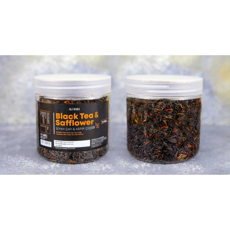 Ali Baba Black Tea & Safflower (Kavanoz Siyah Cay & Aspir Cicegi) 100 g