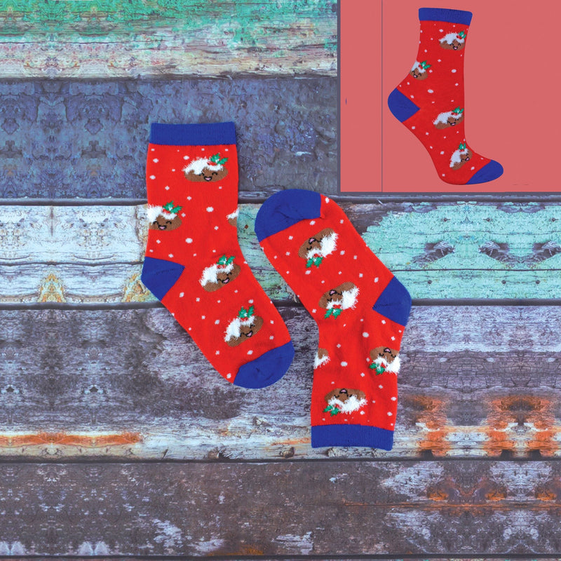 4 Pack Kids Cotton Rich Christmas Novelty Festive Winter Socks