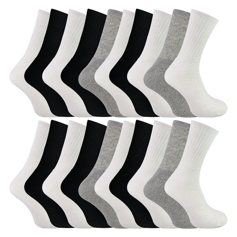 Mens 20 Pack Multipack Sport Socks | Breathable Cotton Running Socks