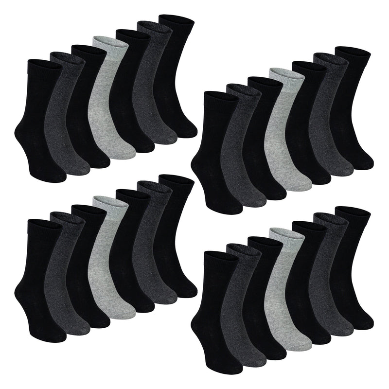 7 Pack Mens Classic Suit Socks - Soft Breathable Plain Dress Socks