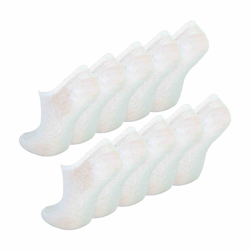 10 Pack Girls & Boys No Show Invisible Cotton Rich Socks (3 Sizes)
