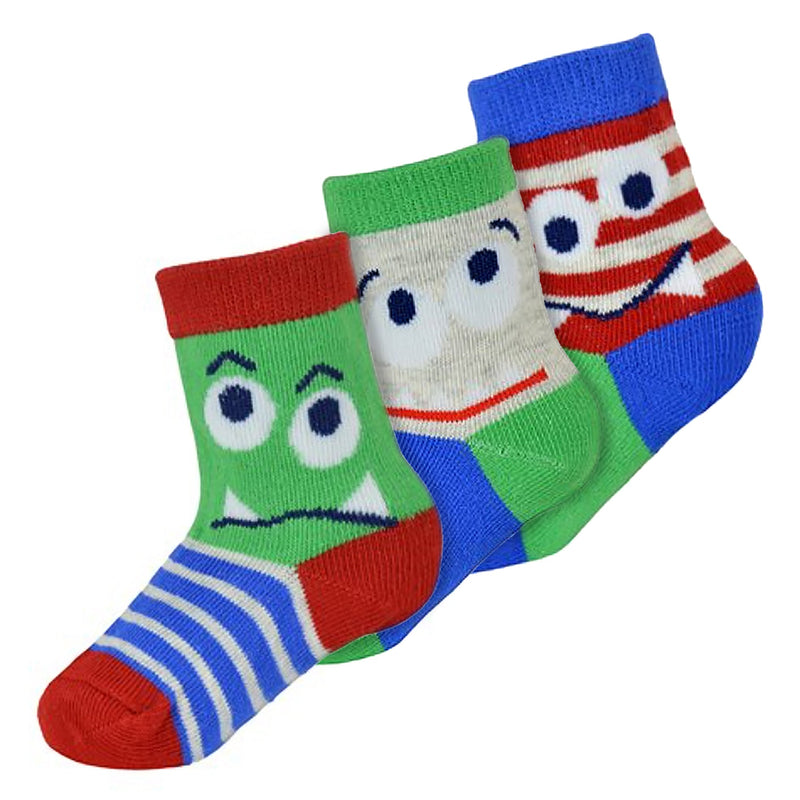 6 Pack Baby Boys Monsters Dinosaur Design Pattern Socks