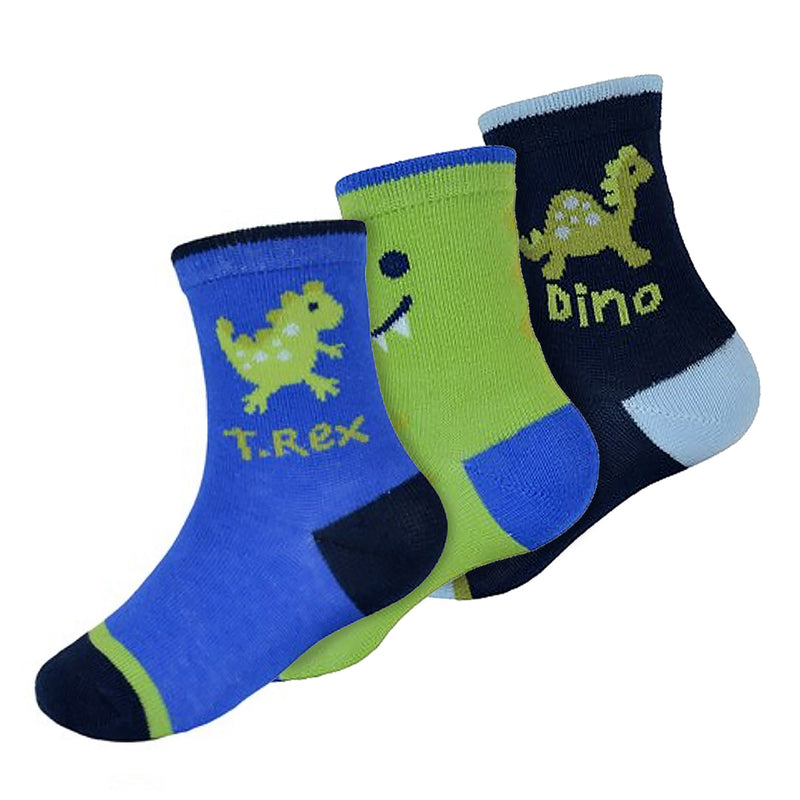 6 Pack Baby Boys Monsters Dinosaur Design Pattern Socks