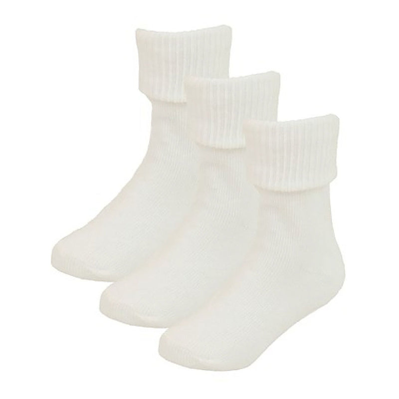 6 Pack Baby Girl & Boy Soft Cotton Turn Over Top Socks (3 Sizes)