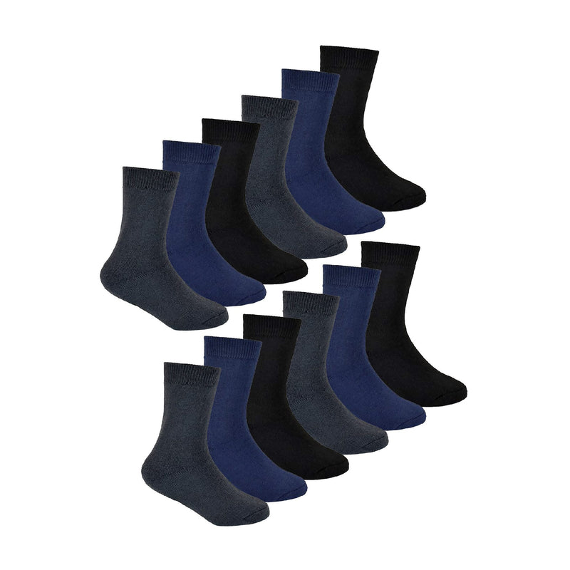 12 Pack Boys & Girls Thick Warm Thermal Winter Socks (3 Sizes)