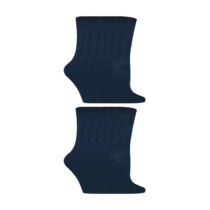 12 Pair Kids Soft Cotton Colourful Casual Plain Dress Socks