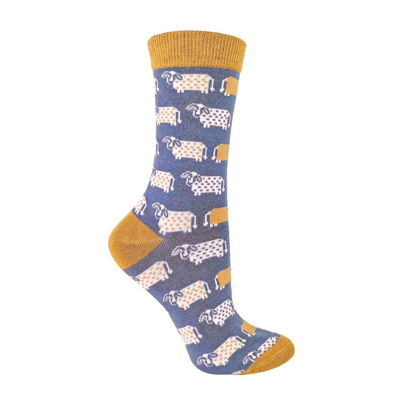 1 Pack Ladies Novelty Cow Bamboo Socks