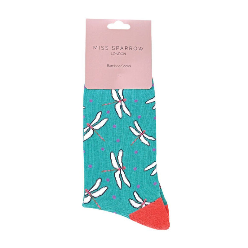 1 Pack Ladies Novelty Dragonfly Bamboo Socks