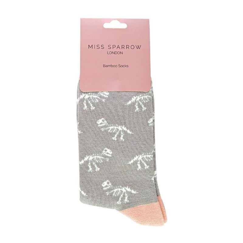 1 Pack Ladies Novelty Dinosaur Bones Bamboo Socks