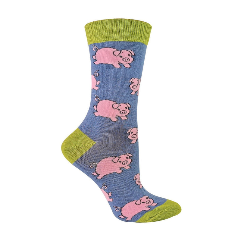 1 Pack Ladies Novelty Piglet Bamboo Socks
