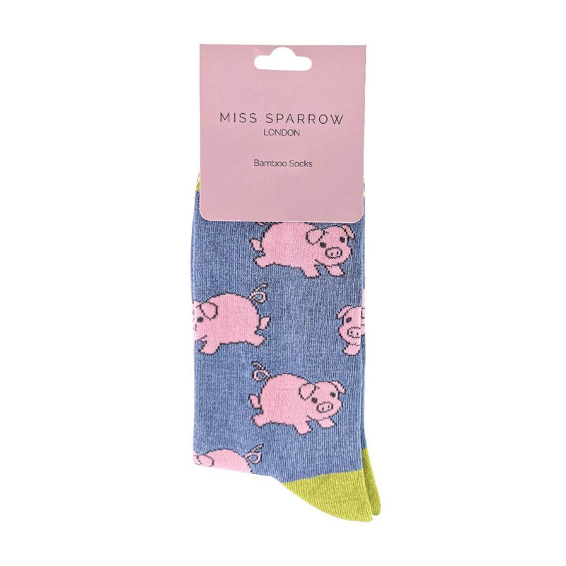 1 Pack Ladies Novelty Piglet Bamboo Socks
