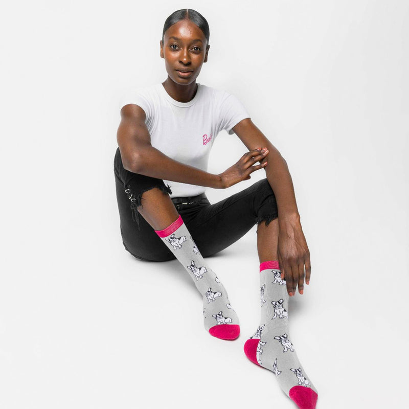 1 Pack Ladies Novelty Blue Labrador Bamboo Socks