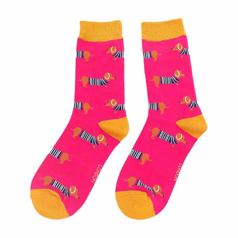 1 Pack Ladies Novelty Parisian Puppy Bamboo Socks