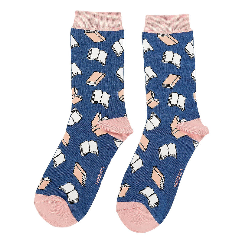 1 Pack Ladies Novelty Book Themed Bamboo Socks