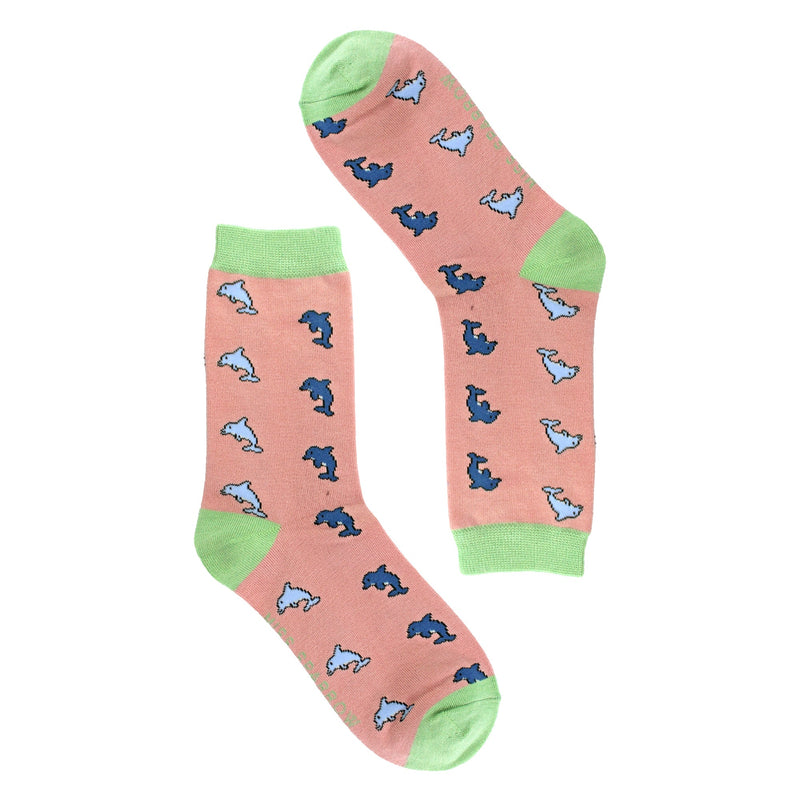 Ladies Dolphins Novelty Patterned Bamboo Socks