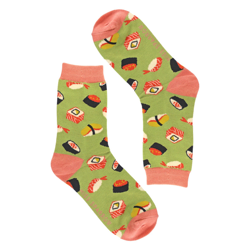Ladies Sushi Novelty Patterned Bamboo Socks