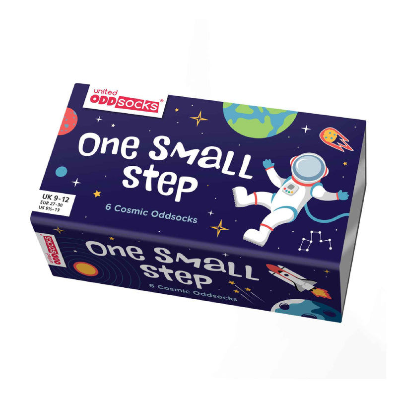 6 Pack Boys Cosmic Space Novelty Odd Socks in Gift Box