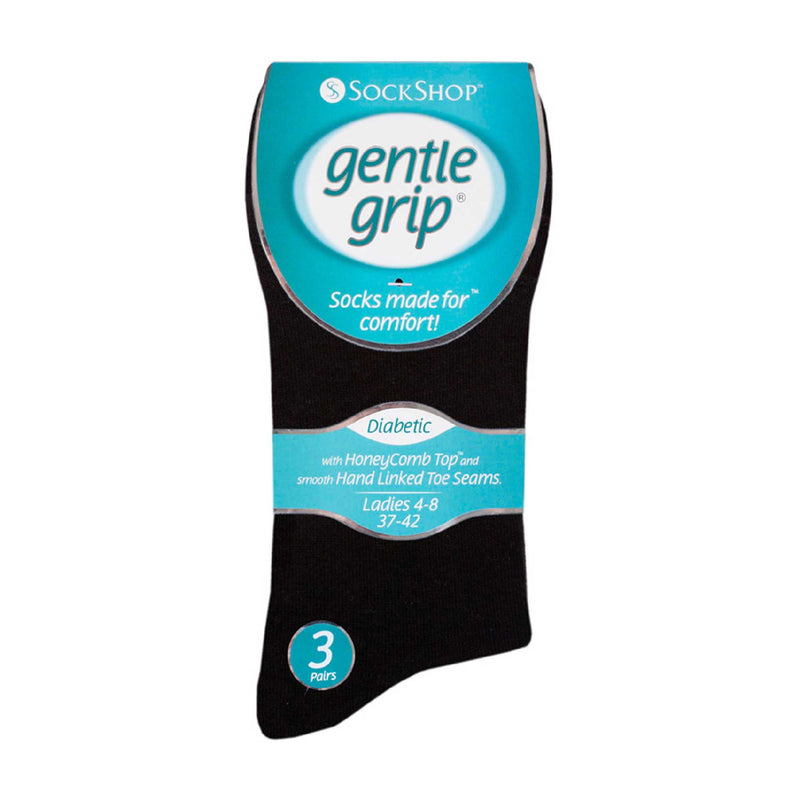 6 Pack Ladies Non Elastic Soft Top Cotton Diabetic Socks