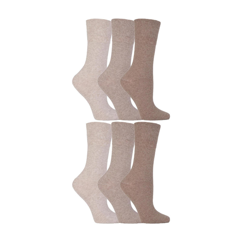 6 Pack Ladies Non Elastic Soft Top Cotton Diabetic Socks