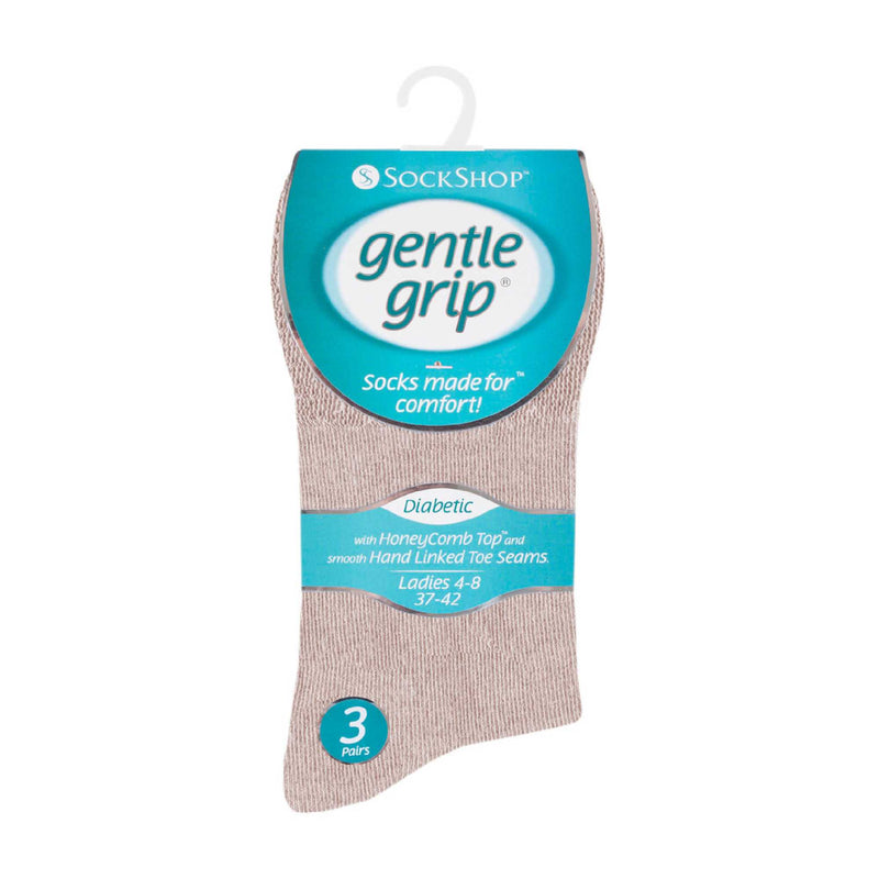 6 Pack Ladies Non Elastic Soft Top Cotton Diabetic Socks