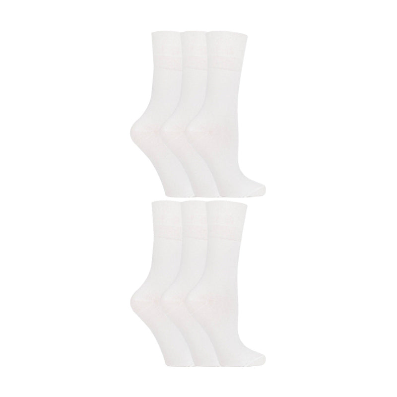 6 Pack Ladies Non Elastic Soft Top Cotton Diabetic Socks