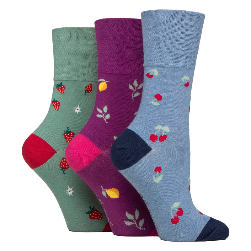 6 Pairs Ladies  NON ELASTIC Cotton Rich Wildlife Dogs Cats Patterned Socks