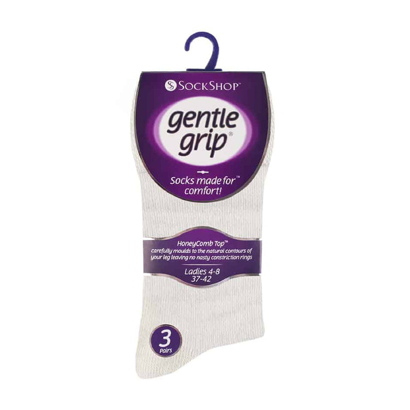 6 Pack Ladies Non Elastic Plain Coloured Cotton Socks