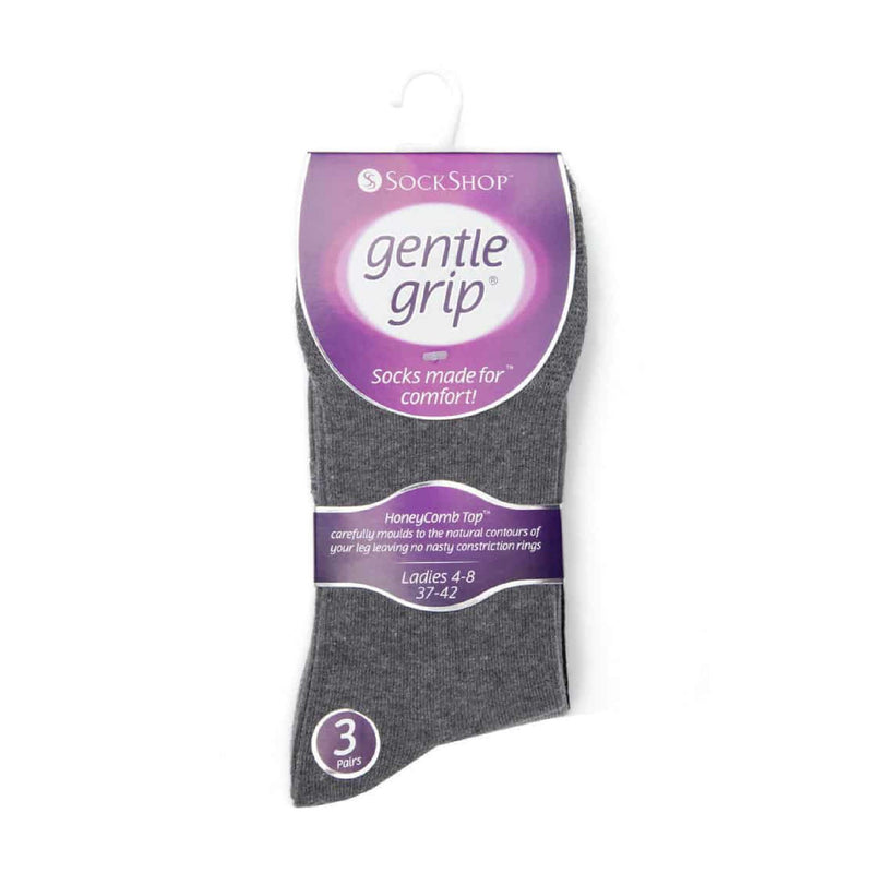 6 Pack Ladies Non Elastic Plain Coloured Cotton Socks