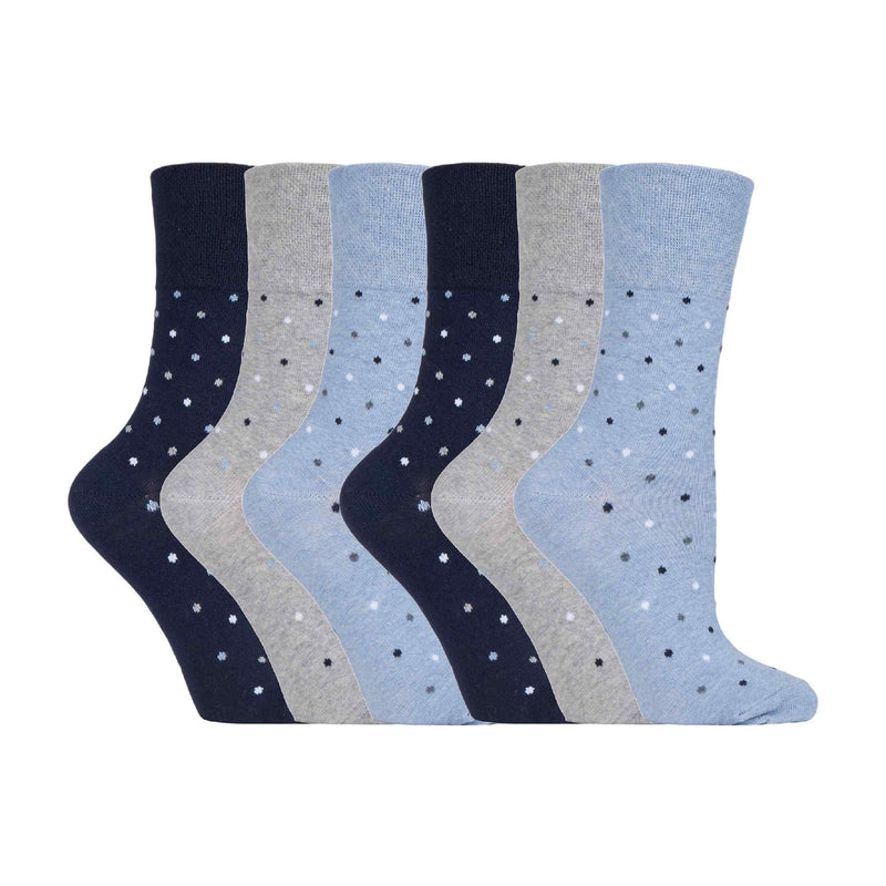 6 Pack Ladies Non Elastic Novelty Design Socks